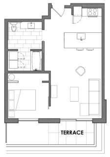 1 Bed / 1 Bath / 660 sq ft / Deposit: $500 / From $1650