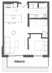 1 Bed / 1 Bath / 698 sq ft / Deposit: $500 / From $1900